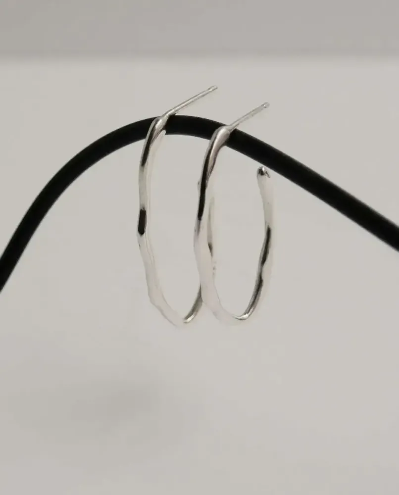 Bijoux - BOUCLES D'OREILLES EN ARGENT CLARA OVALES MOYENNES - JOIDART