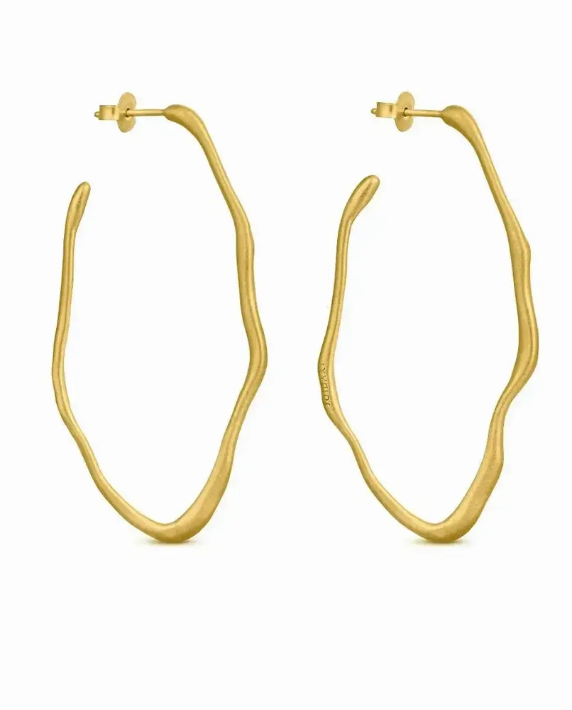 Bijoux - BOUCLES D'OREILLES DORÉES CLARA OVALES GRANDES - JOIDART