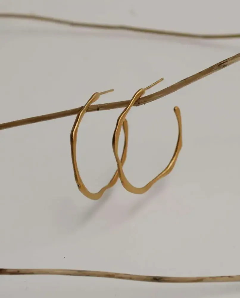 Bijoux - BOUCLES D'OREILLES DORÉES CLARA OVALES GRANDES - JOIDART