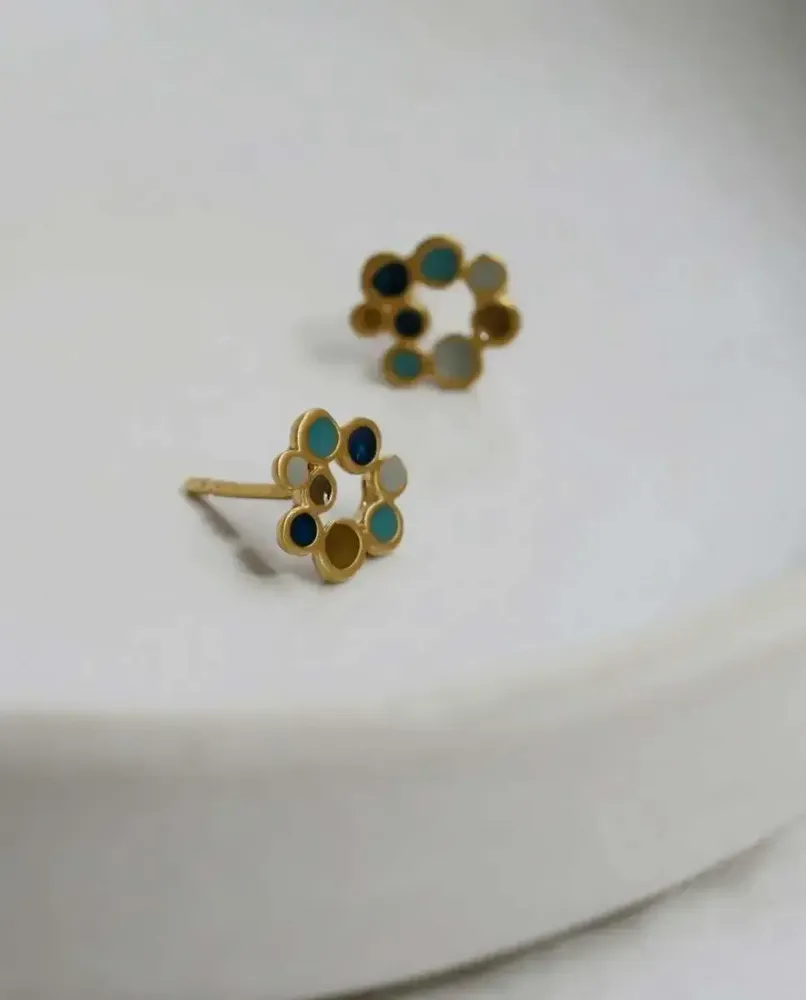 Bijoux - BOUCLES D'OREILLES DORÉES CANDY MOON PETITES - JOIDART