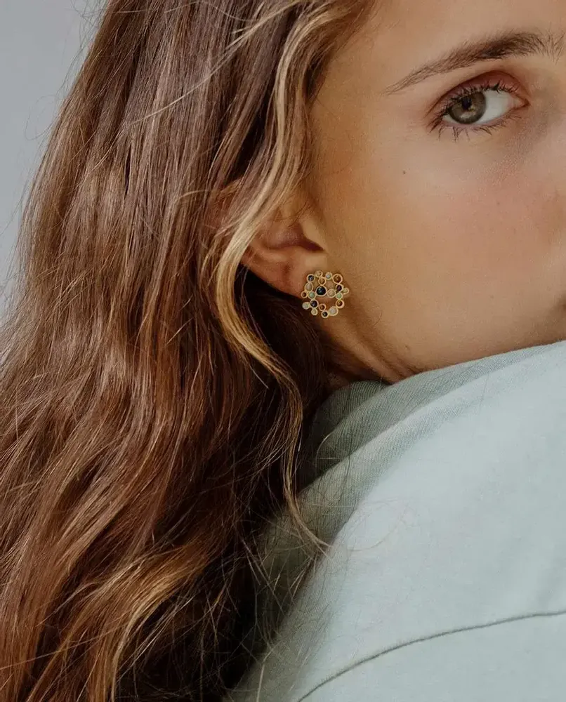 Bijoux - BOUCLES D'OREILLES DORÉES CANDY MOON GRANDES - JOIDART