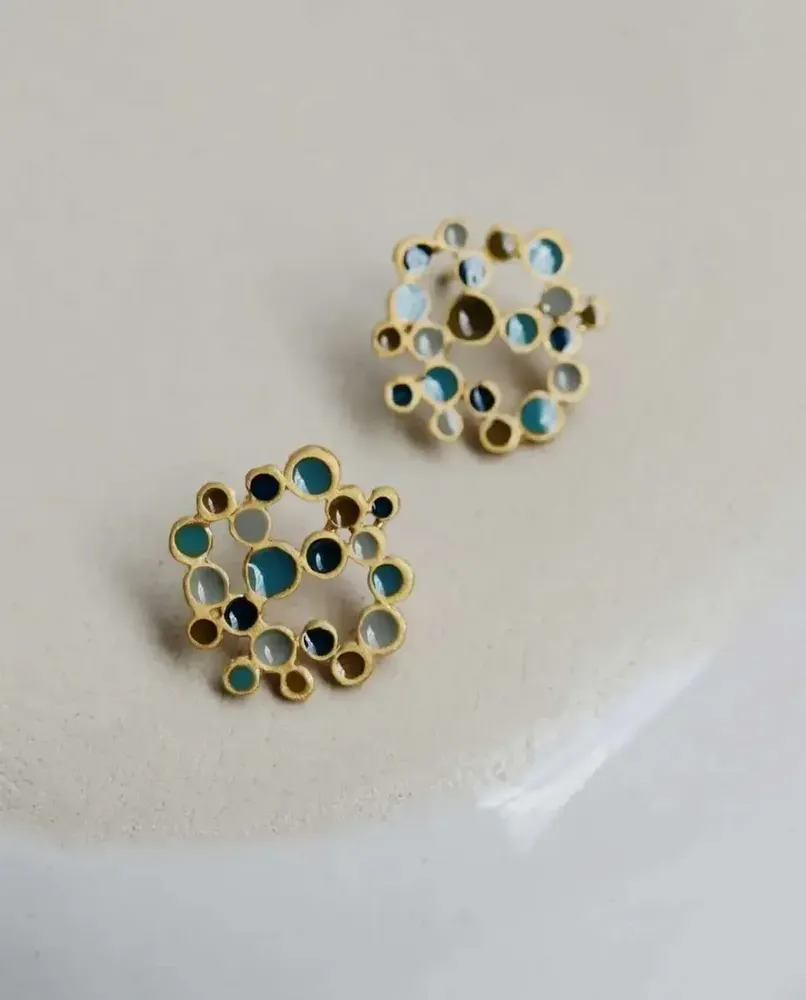 Bijoux - BOUCLES D'OREILLES DORÉES CANDY MOON GRANDES - JOIDART