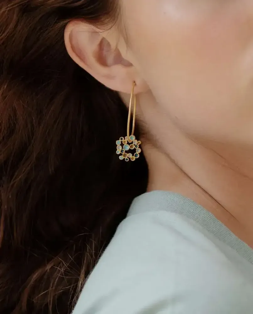 Bijoux - BOUCLES D'OREILLES DORÉES CANDY MOON - JOIDART