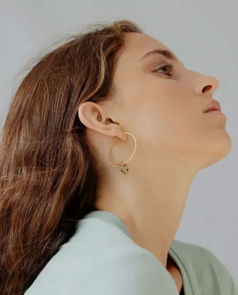 Bijoux - BOUCLES D'OREILLES DORÉES CANDY MOON - JOIDART