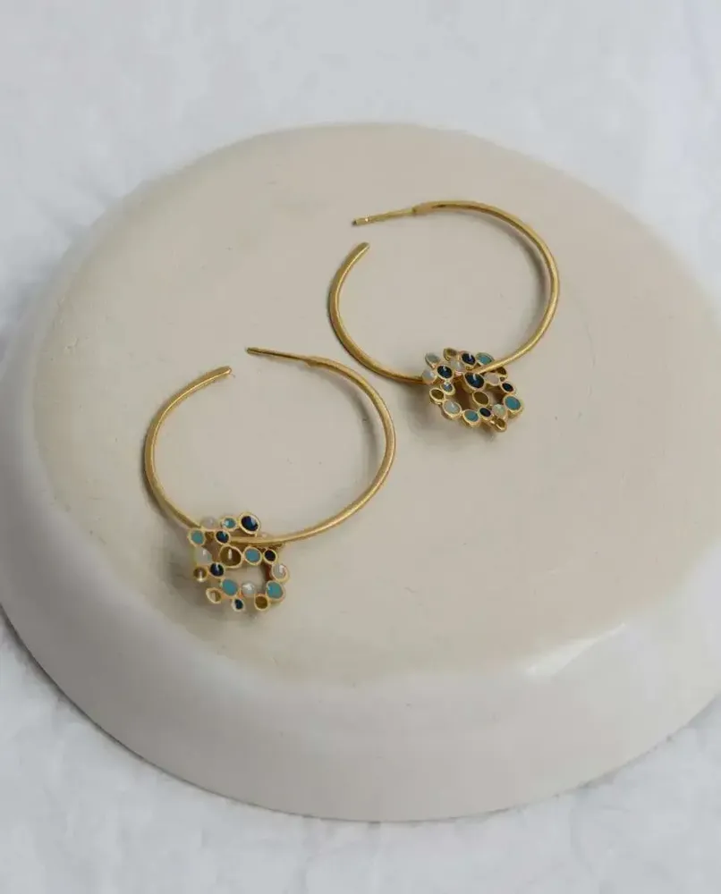 Bijoux - BOUCLES D'OREILLES DORÉES CANDY MOON - JOIDART