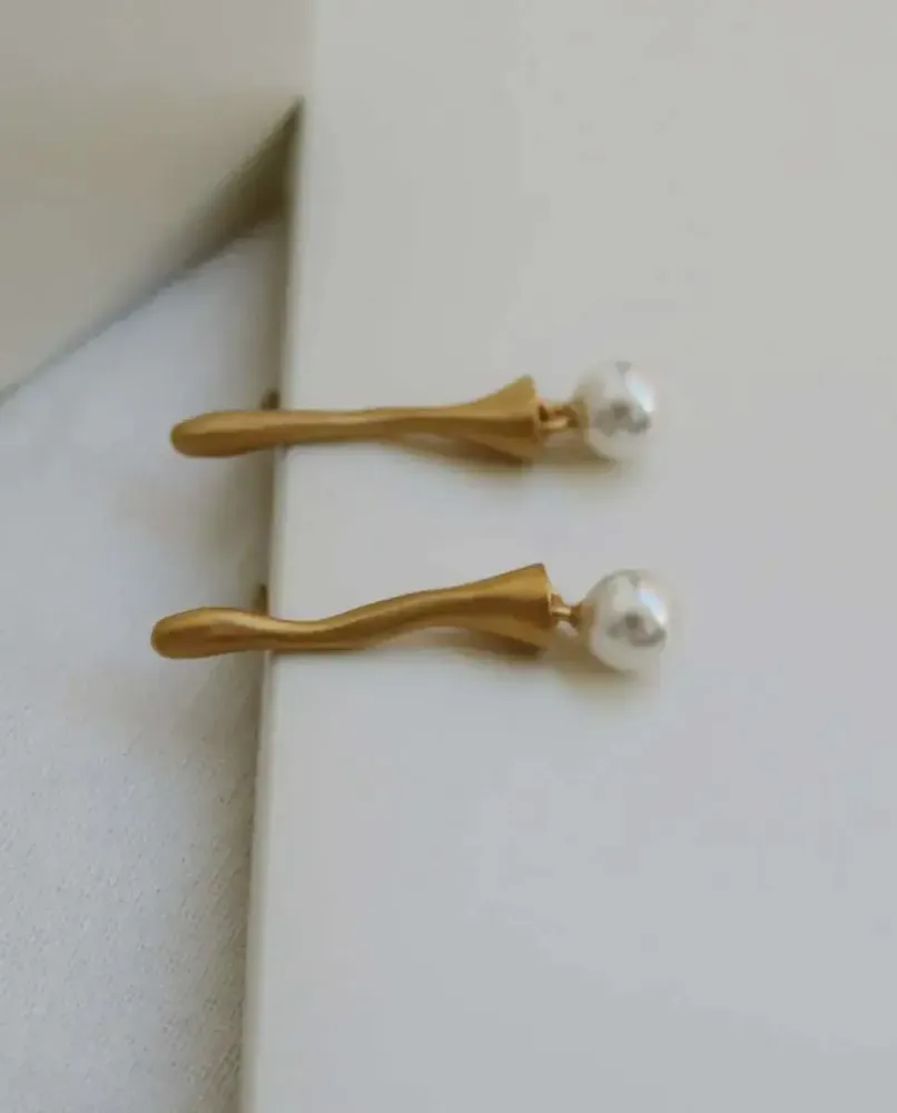 Jewelry - GOLDEN EARRINGS ECLAT WHITE - JOIDART