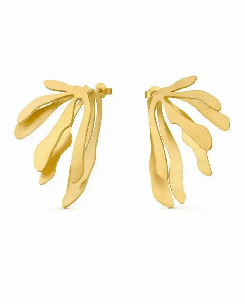 Bijoux - BOUCLES D'OREILLES DORÉES EXOTICA GRANDES - JOIDART