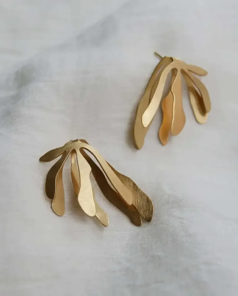 Bijoux - BOUCLES D'OREILLES DORÉES EXOTICA GRANDES - JOIDART