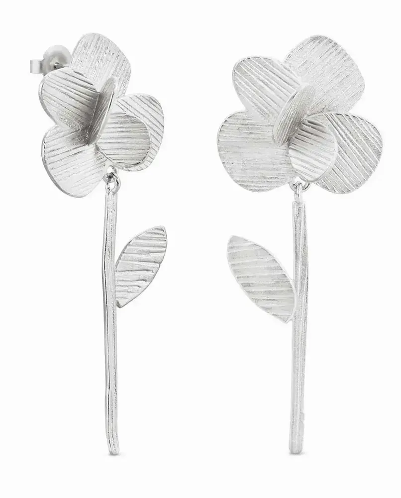 Jewelry - LONG SILVER EARRINGS PAMPALONIA - JOIDART