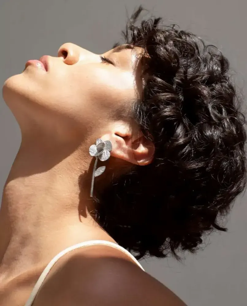 Jewelry - LONG SILVER EARRINGS PAMPALONIA - JOIDART