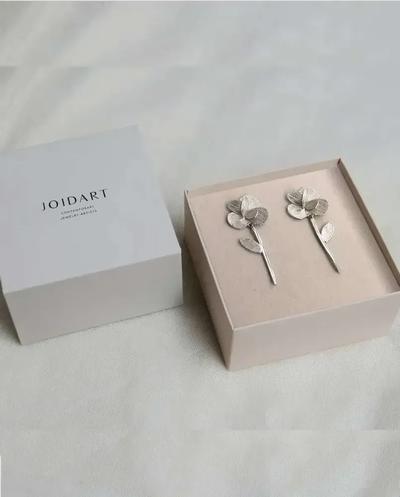 Jewelry - LONG SILVER EARRINGS PAMPALONIA - JOIDART