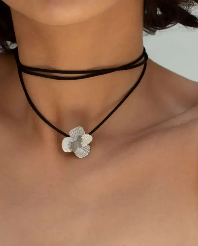 Jewelry - SILVER NECKLACE PAMPALONIA CORD - JOIDART