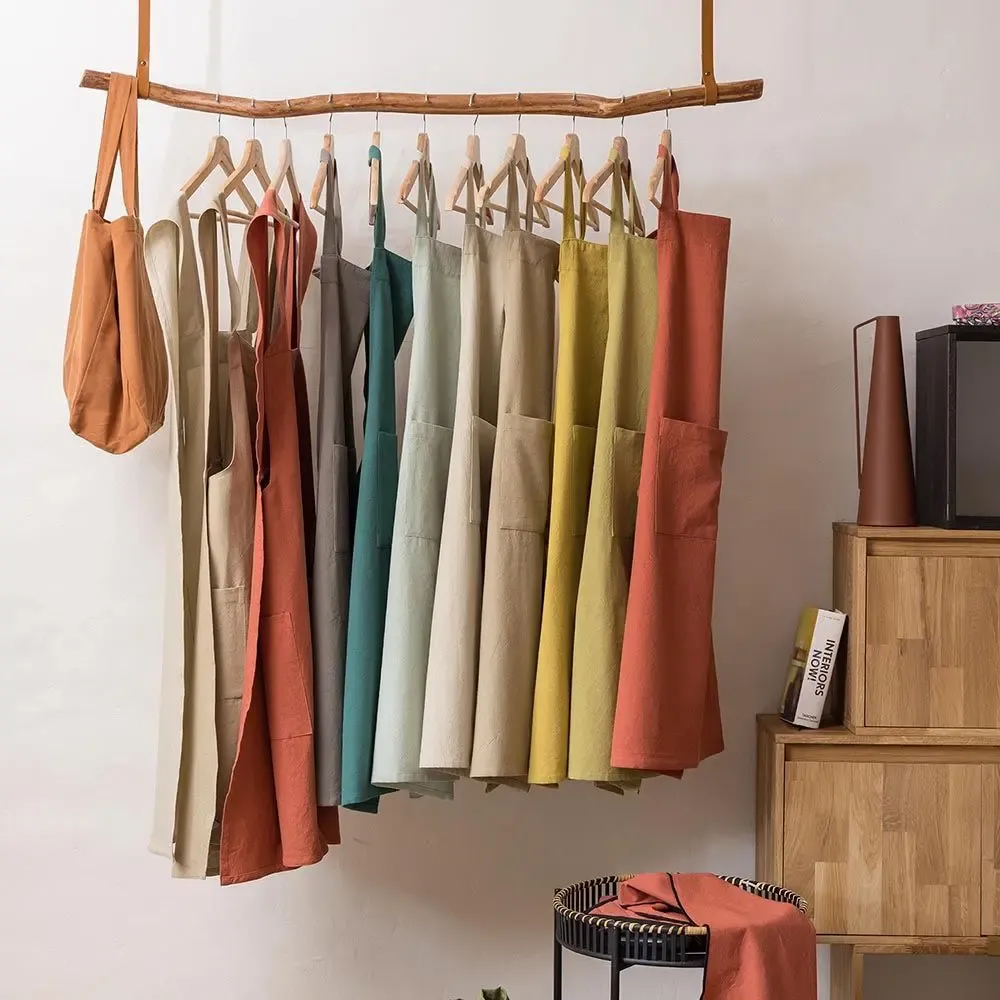 Aprons - Ada Camel 72 x 85" Recycled Cooking Apron - MAISON VIVARAISE - SDE VIVARAISE WINKLER