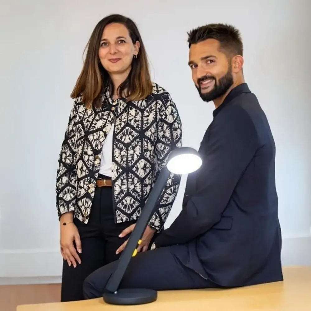 Éclairage LED - Lampe Polux - Bleu nuit & Jaune - LUMINAIRES POLUX