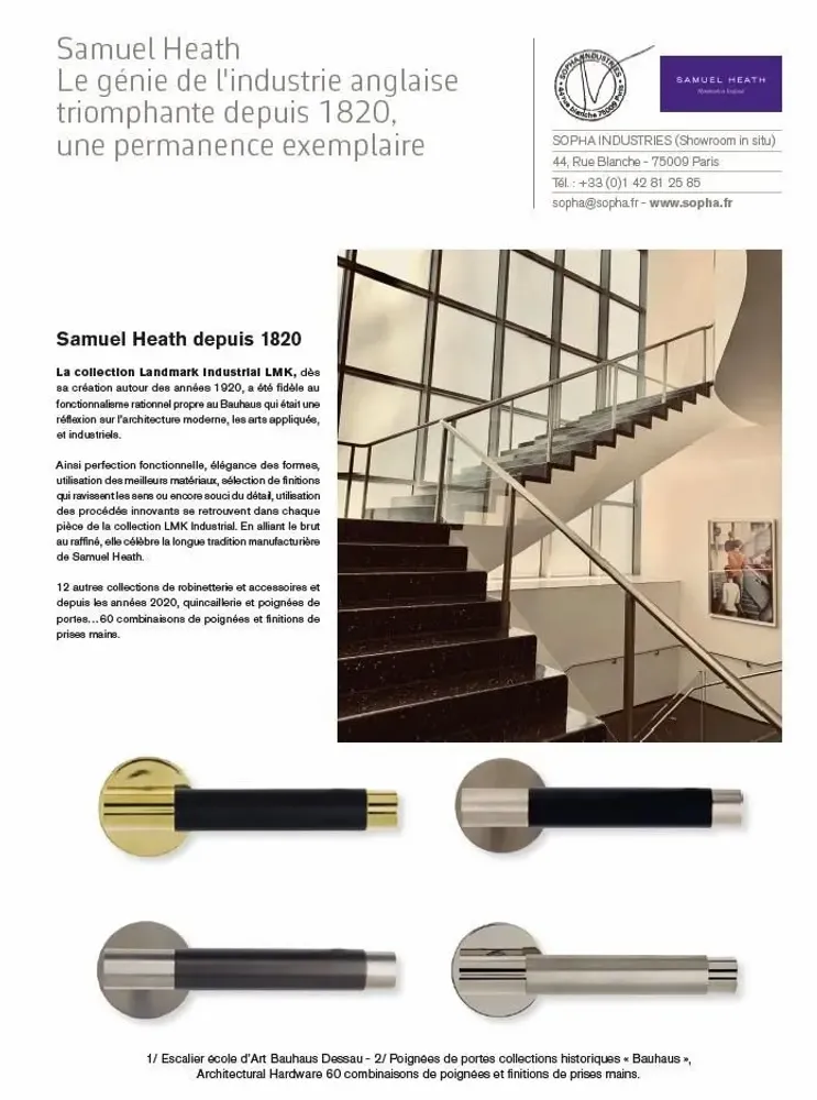 Artistic hardware - Samuel Heath Door Handles - SOPHA INDUSTRIES SAS