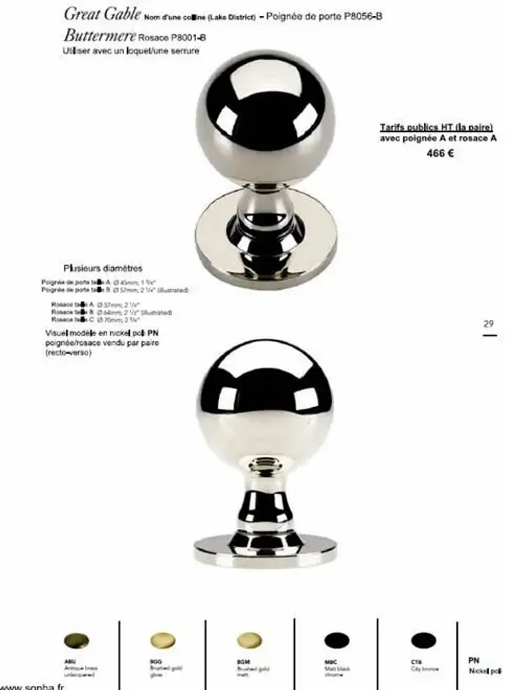 Artistic hardware - Samuel Heath Door Handles - SOPHA INDUSTRIES SAS