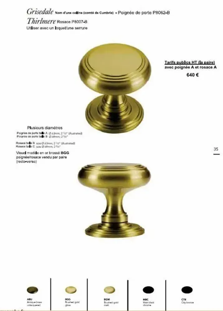 Artistic hardware - Samuel Heath Door Handles - SOPHA INDUSTRIES SAS