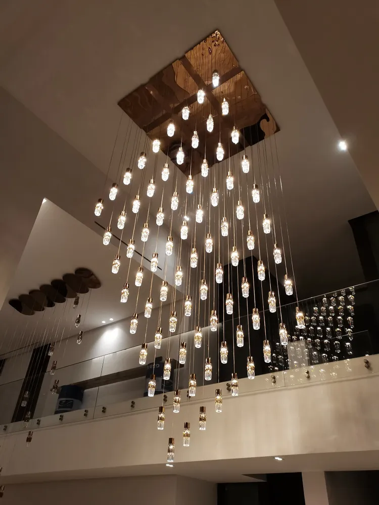 Ceiling lights - Modern Square Chandelier - CRISTALUX LIGHTING DESIGN