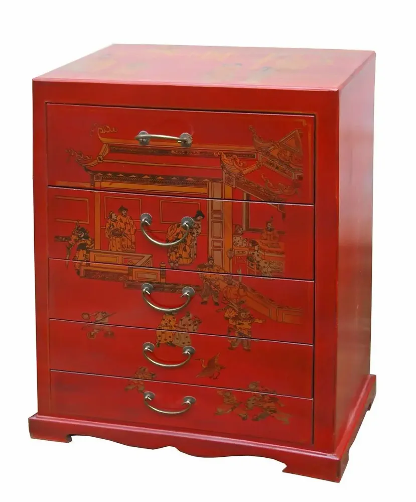 Chests of drawers - Commode 5 tiroirs, Style Cheng Du - GALERIE D'ORIENT