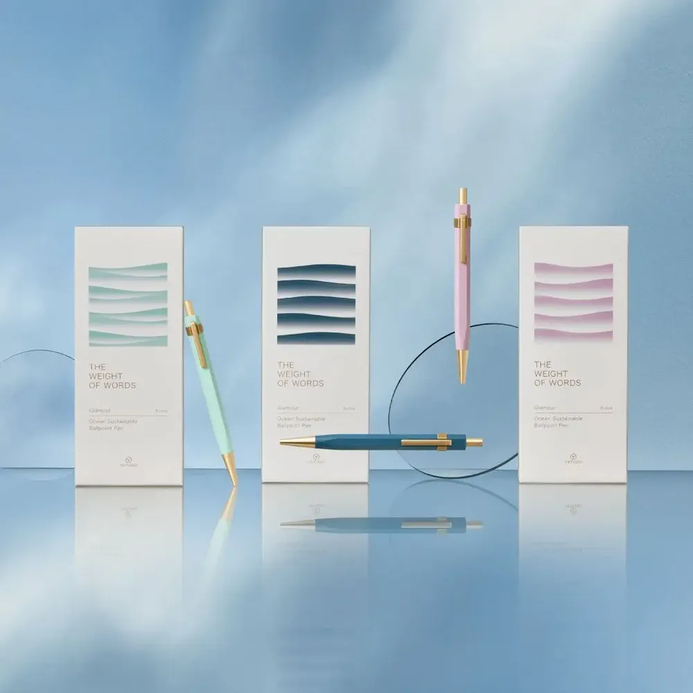 Assiettes au quotidien - Stylo à bille Glamour Evolve - Ocean Sustainable - YSTUDIO