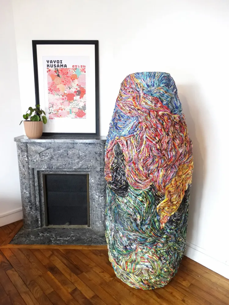 Pièces uniques - Vase papiers recyclés Collection Fauve pièce unique - HELENE SIELLEZ