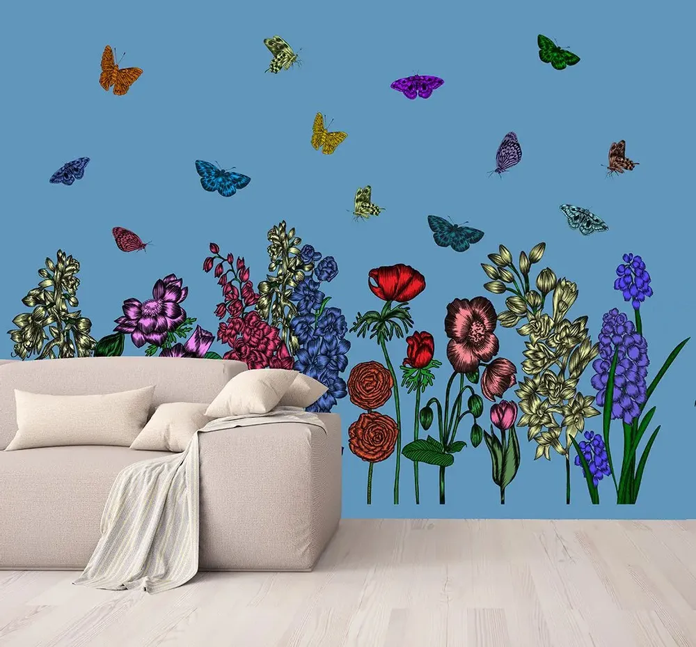 Revêtements muraux - Wallpaper mural Mirage de Papillons - SHAKU