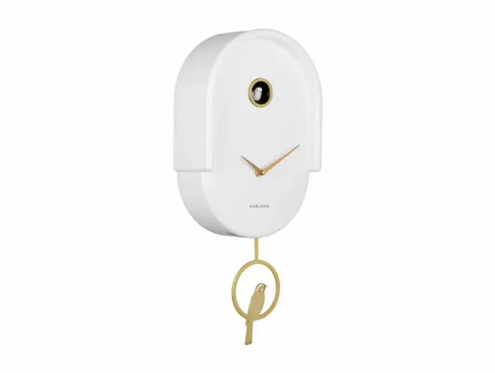 Clocks - Wall clock Tweet burgundy red - PRESENT TIME