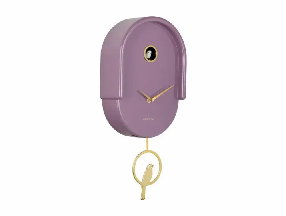 Clocks - Wall clock Tweet burgundy red - PRESENT TIME