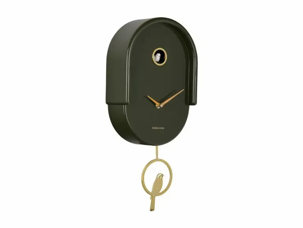 Clocks - Wall clock Tweet burgundy red - PRESENT TIME