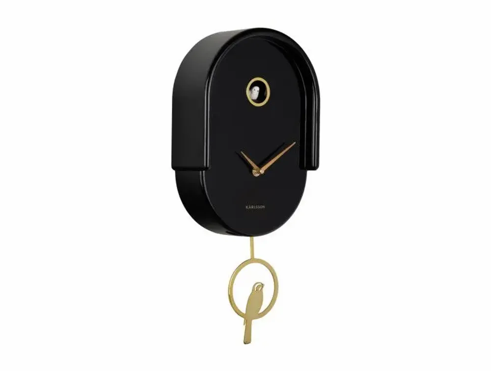 Clocks - Wall clock Tweet burgundy red - PRESENT TIME