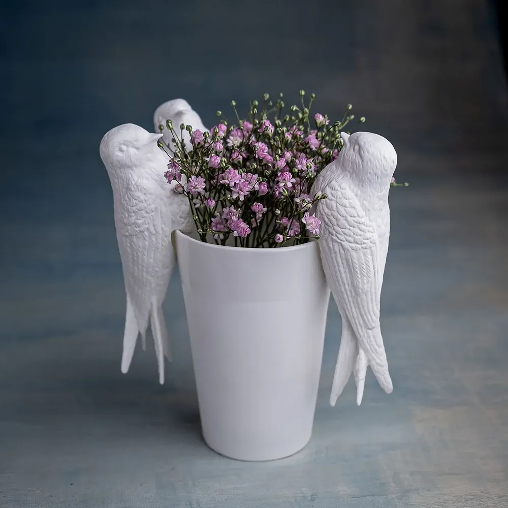 Floral decoration - bird, woodpacker, deco object - KLATT OBJECTS