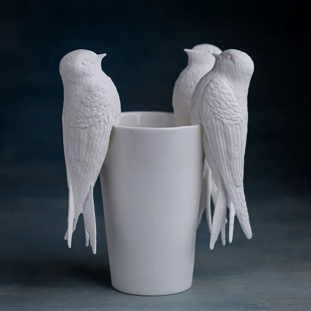 Floral decoration - bird, woodpacker, deco object - KLATT OBJECTS