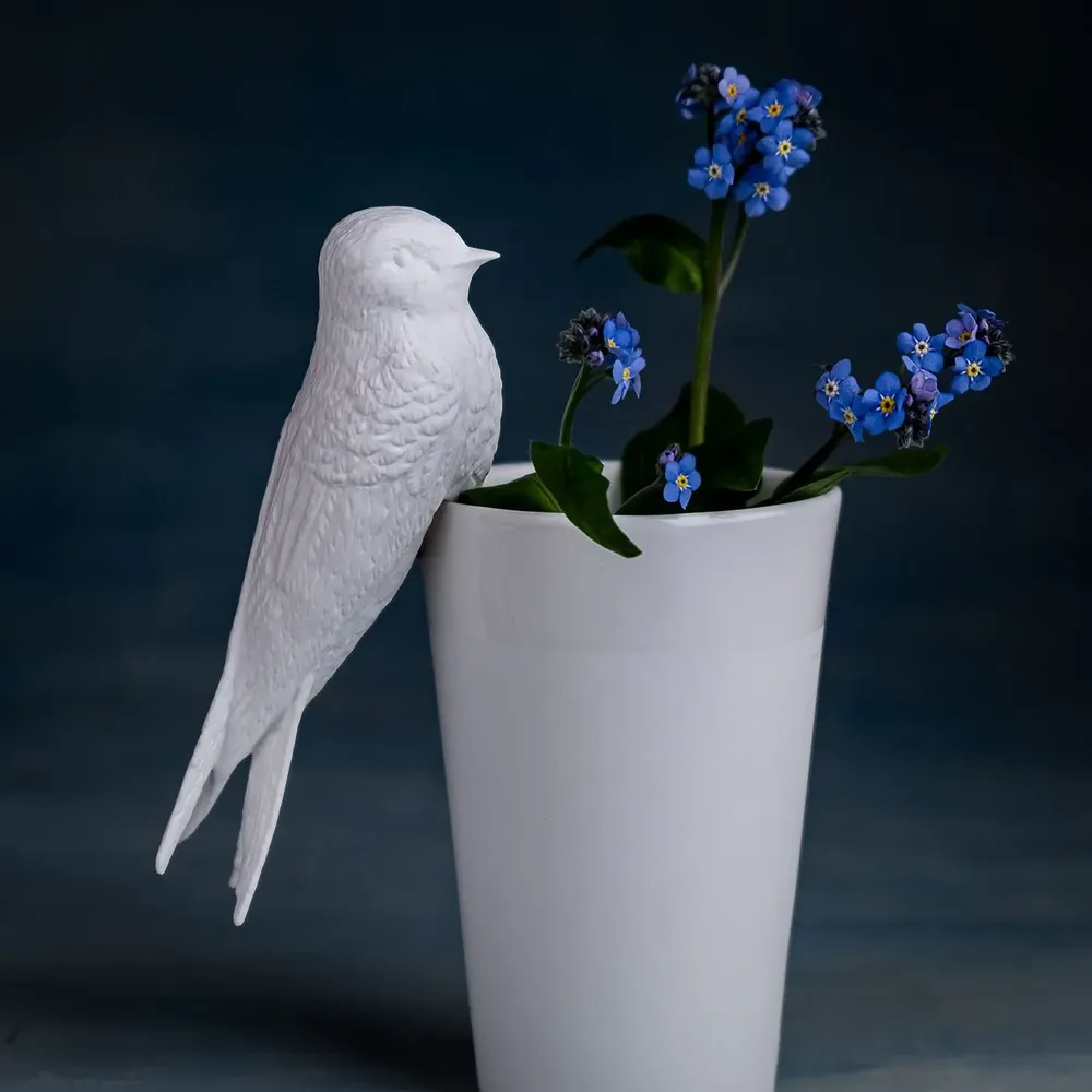 Floral decoration - bird, woodpacker, deco object - KLATT OBJECTS