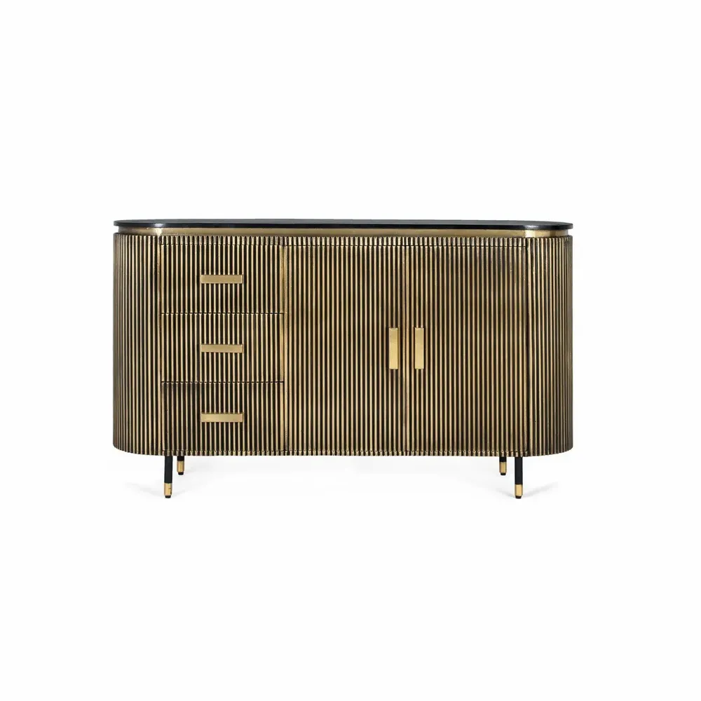 Buffets - Buffet en manguier et bronze 150cm - GINER Y COLOMER