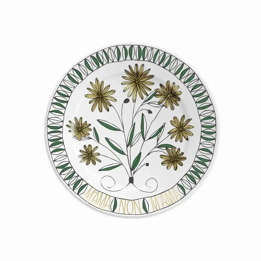 Everyday plates - PLATE 16 M’AMA NON M’AMA GREEN - ILARIA.I