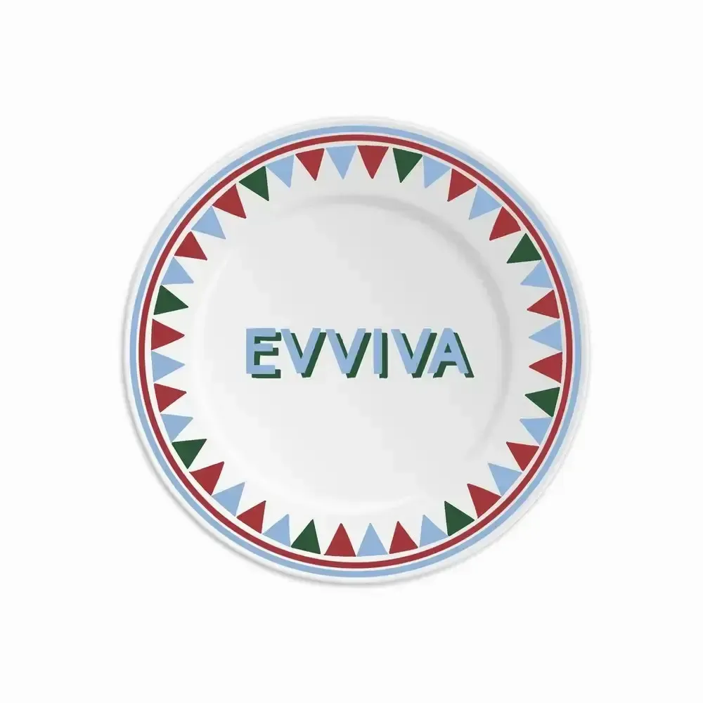 Assiettes au quotidien - ASSIETTE 16 EVVIVA - PARTY - ILARIA.I