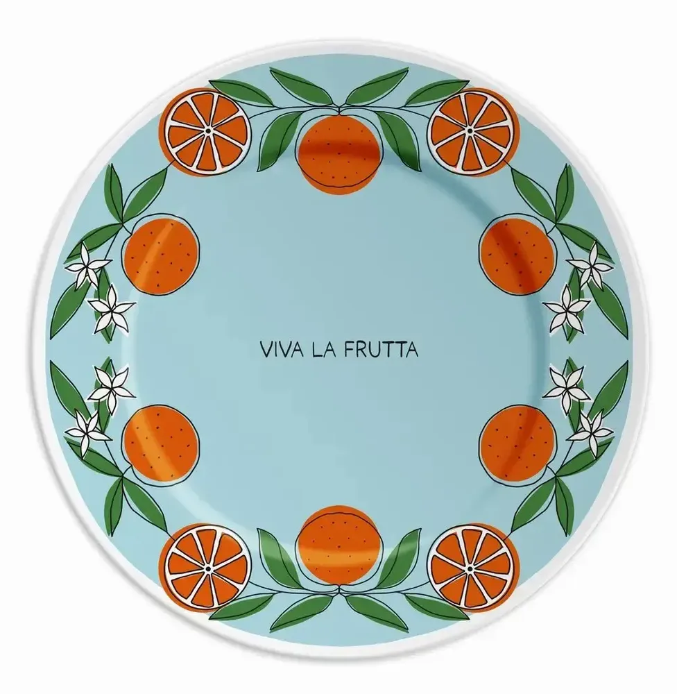 Everyday plates - PLATE 21 VIVA LA FRUTTA AND ORANGES - ILARIA.I