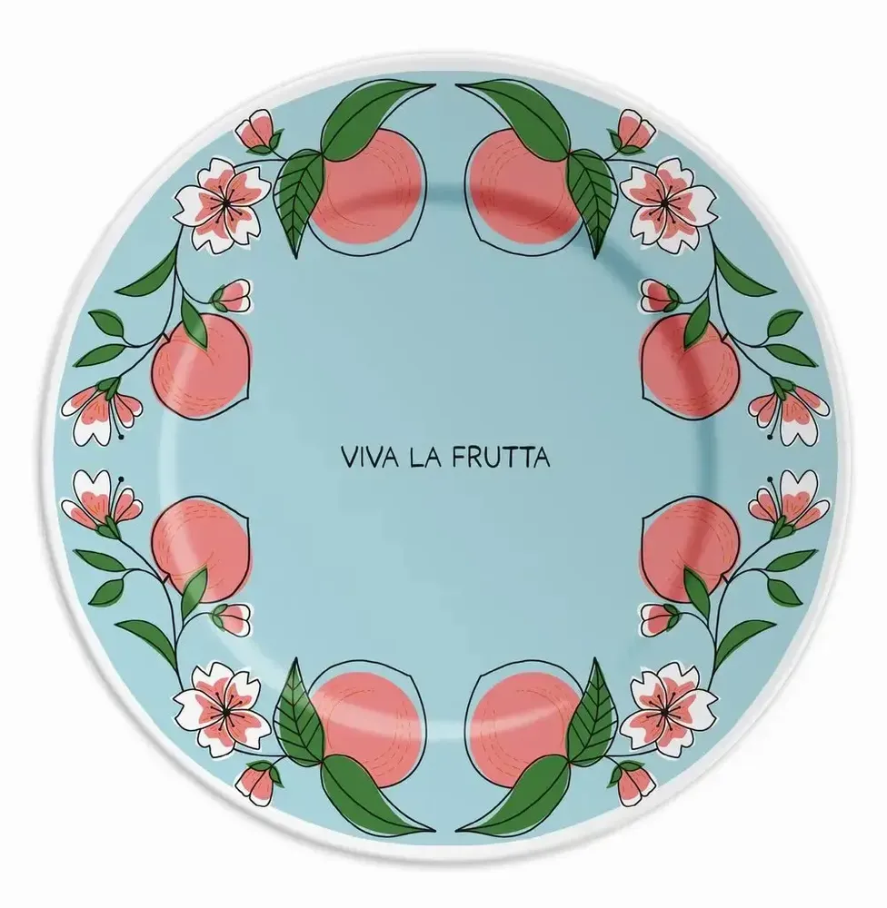 Everyday plates - PLATE 21 VIVA LA FRUTTA AND PEACHES - ILARIA.I