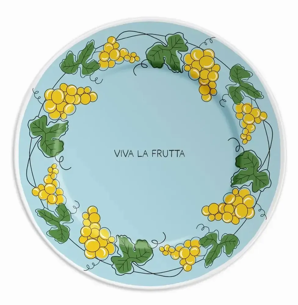 Everyday plates - PLATE 21 VIVA LA FRUTTA AND GRAPES - ILARIA.I