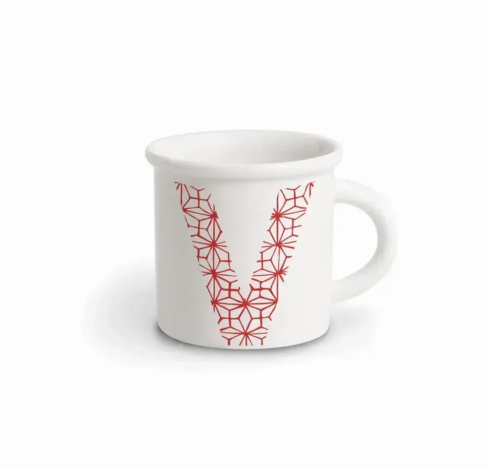 Mugs - MUG RED ALPHABET V - ILARIA.I