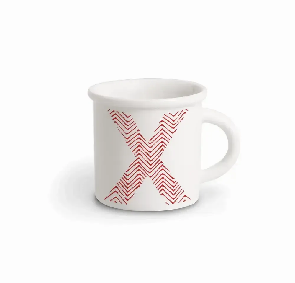 Mugs - MUG RED ALPHABET X - ILARIA.I
