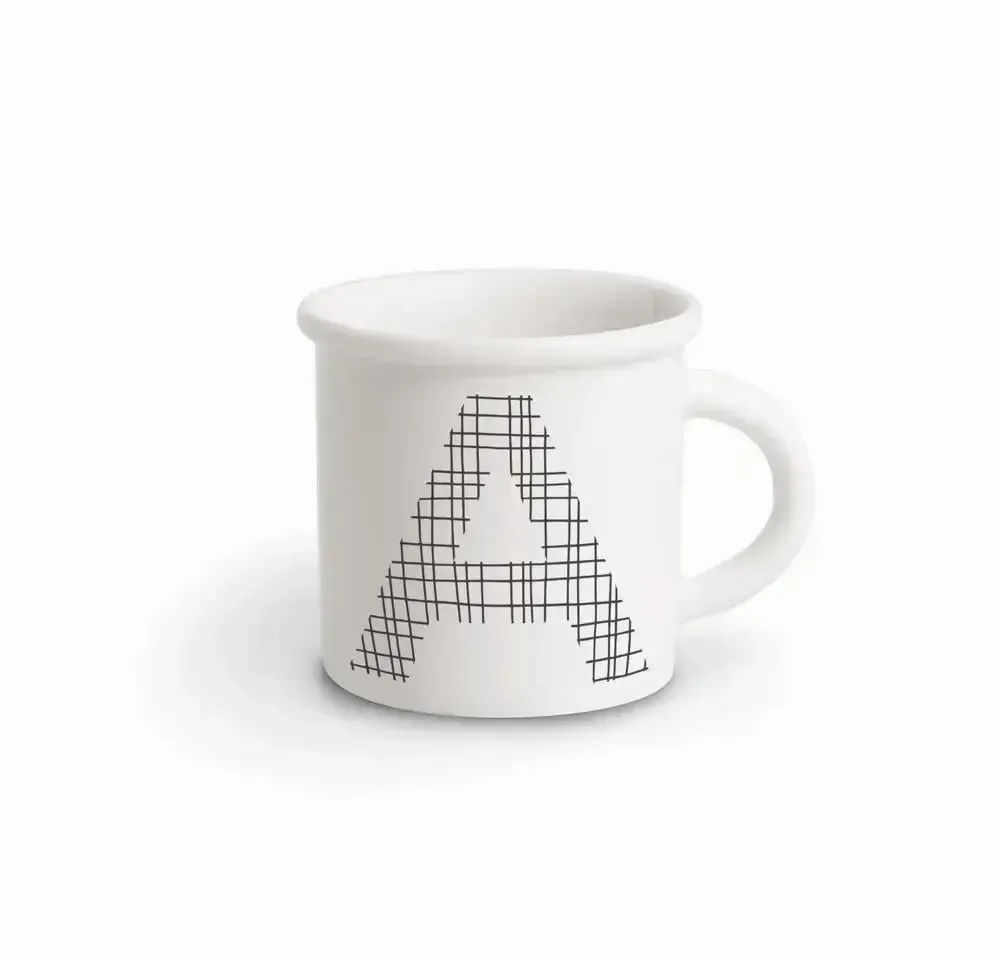 Mugs - MUG BLACK ALPHABET A - ILARIA.I