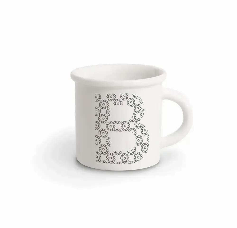 Mugs - MUG BLACK ALPHABET B - ILARIA.I