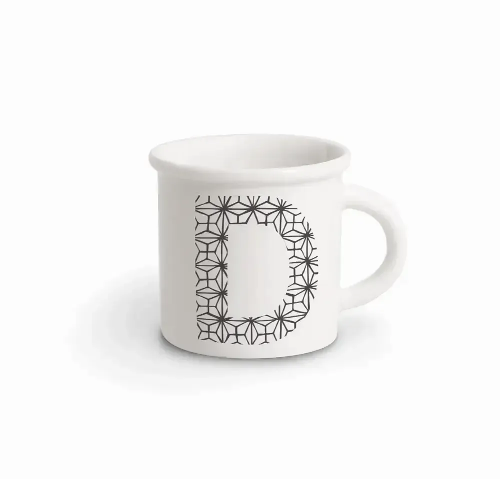 Mugs - MUG BLACK ALPHABET D - ILARIA.I