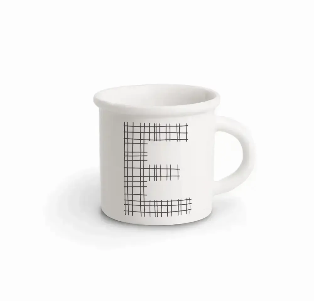 Mugs - MUG BLACK ALPHABET E - ILARIA.I