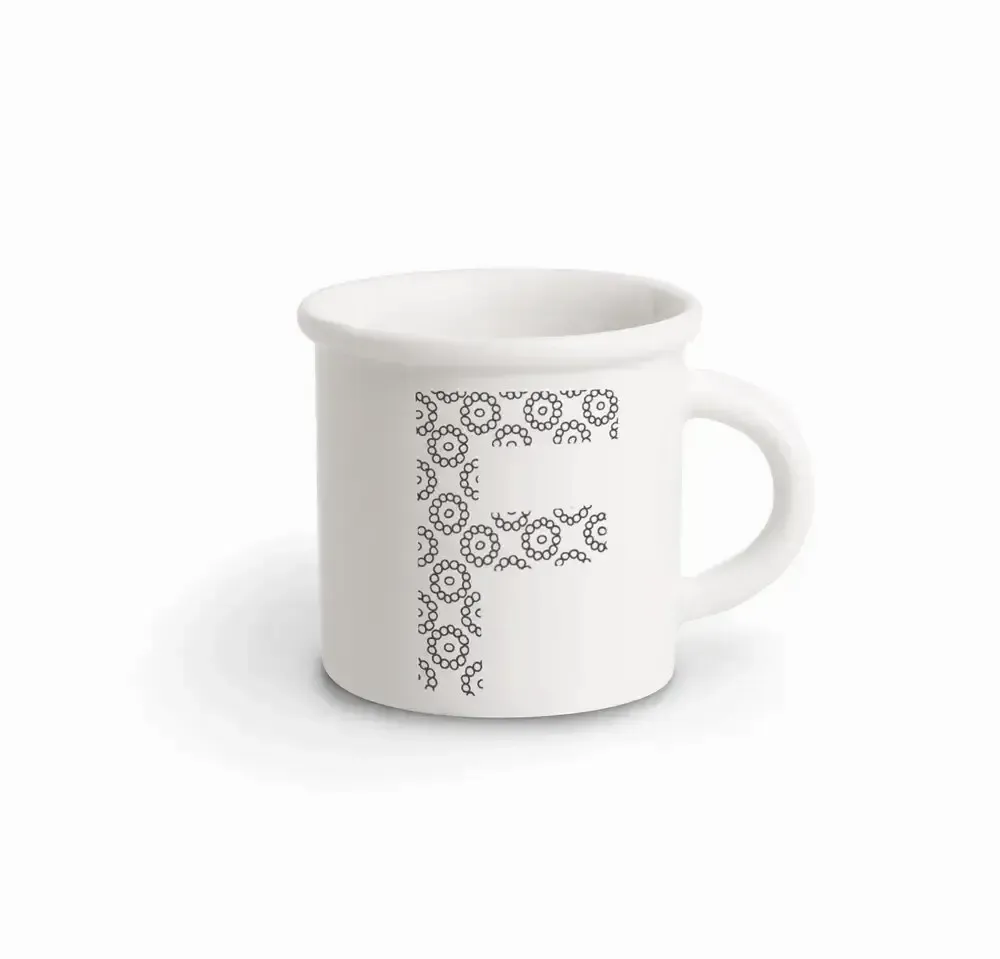 Mugs - MUG BLACK ALPHABET F - ILARIA.I