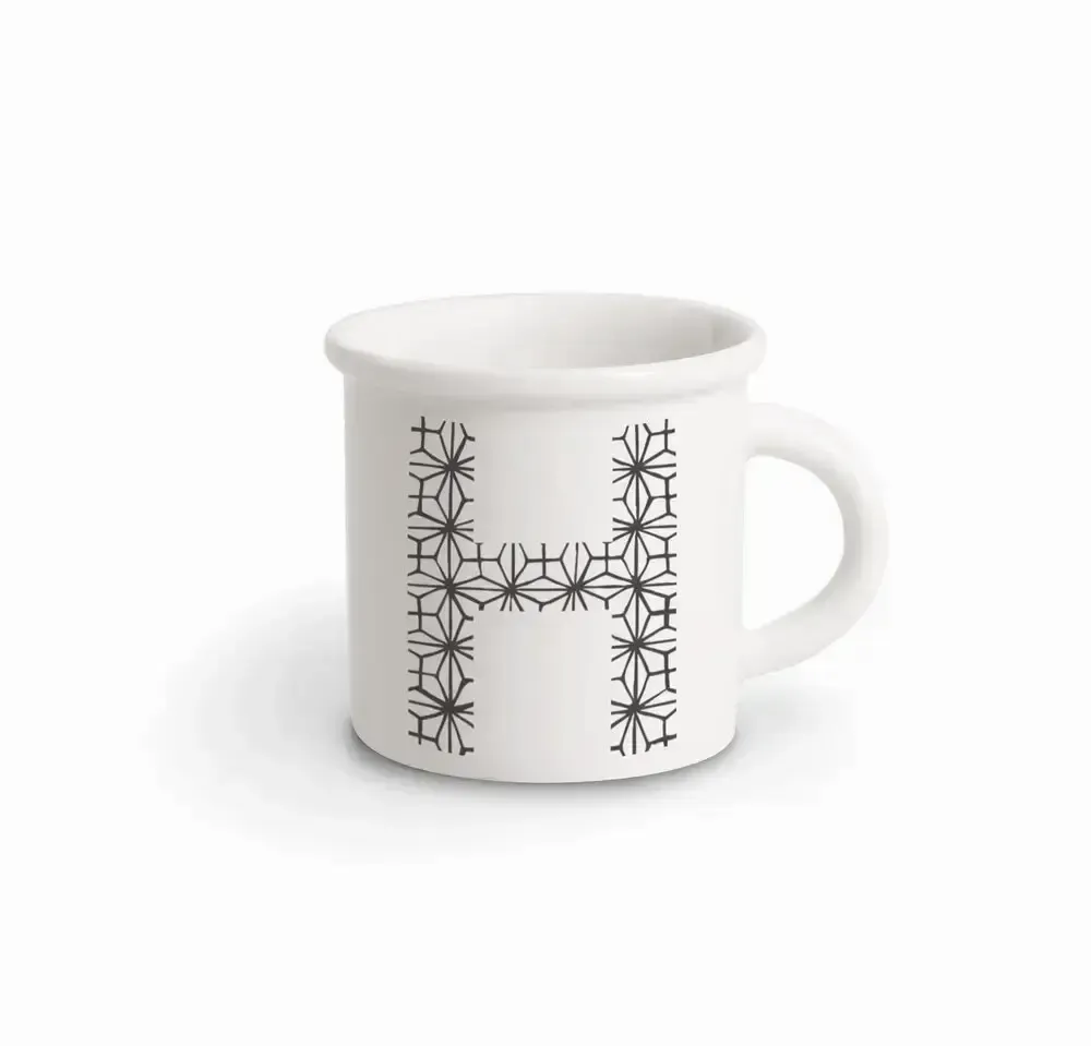 Mugs - MUG BLACK ALPHABET H - ILARIA.I