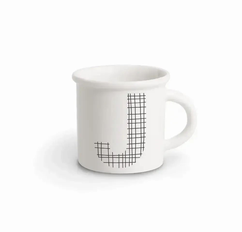 Mugs - MUG BLACK ALPHABET J - ILARIA.I