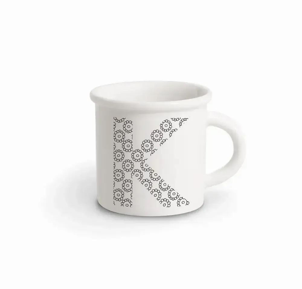Mugs - MUG BLACK ALPHABET K - ILARIA.I