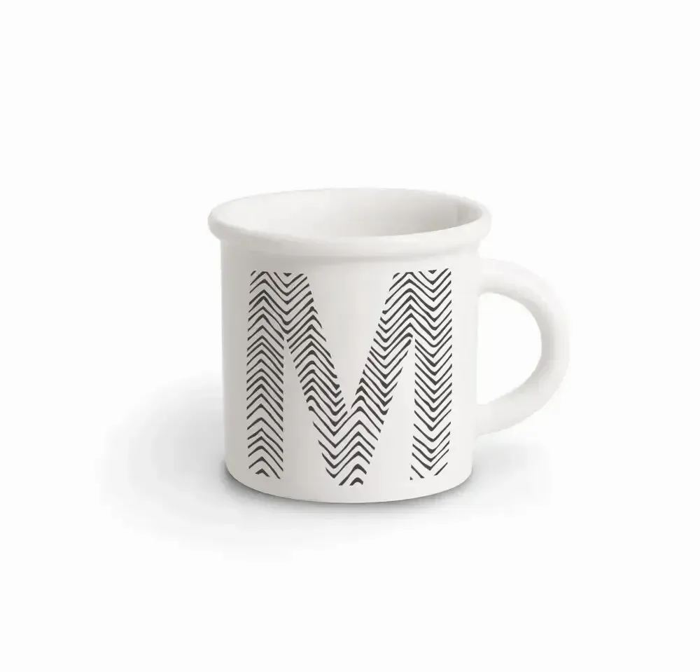 Mugs - MUG BLACK ALPHABET M - ILARIA.I